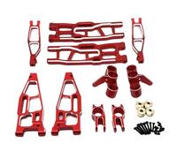 HUIKREW For FS For Racing For Tank For Atom Sharks Leopard For Focus 6S 1/8 Metal Front And Rear Suspension Arm Steering Block RC Car Upgrade Parts RC Car Components(Red)