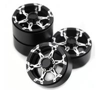 HUIKREW RC Beadlock Hubs For Axial For Redcat For SCX10 UTB10 For TRX4 For TRX6 Gen7 Gen8 VS4-10 1/10 4pcs 1.9 Beadlock Wheels Aluminum Width 26mm RC Crawler Car Upgrade