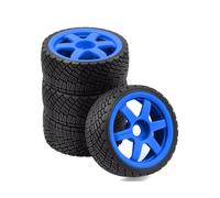 HUIKREW RC Car Tyre For Km C3 Wr8 For Arrma For Trx4 For Redcat Tires 100mm Large For Rally 17mm Hex Wheel Hubs Suitable Rc Car Accessories Replacement(Blue)