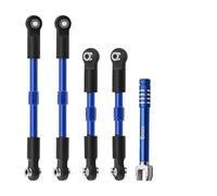 HUIKREW RC Repairs Accessories For Arrma For Gorgon 4x2 For Vorteks 2wd Fury Mega 550 Quake 1/10 Metal Turnbuckles Camber Links Toe Set Linkage Parts(Blue)