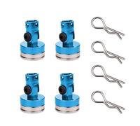 HUIKREW RC Repairs Accessories For Axial For SCX10 For Traxxas For TRX4 D90 For HSP For Redcat 1/10 4pcs Body Posts Magnet Invisible Fixed Mount With Clip Drift RC Car(Blue)