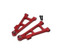 HUIKREW RC Repairs Accessories For MJX For Hyper Go 16207 16208 16209 16210 H16 1/16 Metal Front Lower Suspension Arms RC Car For Swing Arm Upgrade Parts 16220(Red)