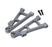 HUIKREW RC Repairs Accessories For MJX For Hyper Go 16207 16208 16209 16210 H16 1/16 Metal Front Lower Suspension Arms RC Car For Swing Arm Upgrade Parts(Gray)
