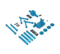 HUIKREW RC Repairs Accessories For SG-2801 4WD 1/28 Metal Adapter Tie Rod Motor Base Servo Set RC Car Parts Upgrade Model Accessory Replace Modified(BLUE)