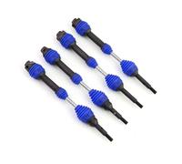 HUIKREW Rc Transmission Shaft Compatible With Traxxas For Slash For Rustler For Hoss For Stampede For VXL 4X4 4Pcs Front And Rear Drive Shaft Driveshaft CVD 1/10 RC Car