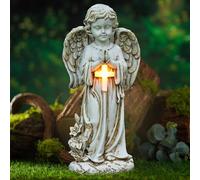 HUIKUANGEU Guardian Angel Garden Statues, Garden Figures with Solar Angels, Outdoor Decoration, Angel Shape Garden Decoration, for Outdoor Patio Lawn Yard