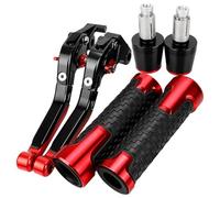 HUILA for RS125 1996-2005 2004 2003 2002 Motorcycle Aluminum Adjustable Brake Clutch Levers Handlebar Hand Grips Ends RS 125(Lavender)