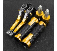 HUILA for RS125 RS 125 2006 2007 2008 2009 2010 Motorcycle Handlebar Folding Adjustable Clutch Brake Levers Hand Grips Ends(Yellow)