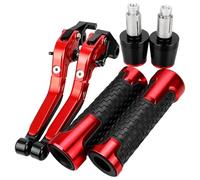 HUILA for ZX1400 ZX14R ZZR1400 2006 2009-2017 Motorcycle Aluminum Adjustable Brake Clutch Levers Handlebar Hand Grips Ends(Silver)
