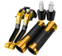 HUILA YFS200 Motorcycle Aluminum Brake Clutch Levers Handlebar Hand Grips Ends For Blaster YFS200 YFS 200 2005-2006(Grey)