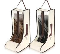 Huilanshuo 2 paires de Bottes sac de Rangement, sac de Rangement Portable Pour Bottes, résistant à la poussière et à l'eau, avec poignée de Transport