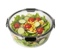 HUILATE Trifle Bowl with Lid 110oz, Large Dessert Bowls, | Fruit Bowl with Lid Transparent Mixing Serving Dishs for Laying Ice Cream Cake Cupcake Salad Fruit Dessert