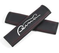 Huiloogye Car Seat Belt Pads Cover for Ford Puma, 2 Pack Leather Seatbelt Shoulder Strap Protector, Soft Harness Pad Safety Belt Cover for Comfortable Driving