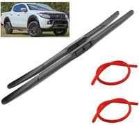 Huiloogye For Mitsubishi Triton L200 Strada Strakar Barbarian 2015-2020 Front Windscreen Wiper Blades - Aerodynamic Quiet Design - Easy Clip Installation - Pair