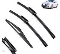 Huiloogye Wiper Blade Kit Front & Rear Windscreen Window Wiper Blade Set For Citroen DS3 DS 3 2009-2016，Windscreen Wiper Assembly Car Accessories