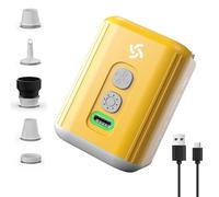 Huilynsen Mini Type-C 2-in-1 Air Pump for Camping & Pool Floats, Yellow