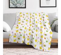 HuiMeiEr 3D Chicks, Easter Eggs, Easter, Holidays Print Thick Flannel Blanket, Adult Blanket For Sofa, Chicks, Easter Eggs, Easter, Holidays Microfiber Kids Blanket Blanket 50"x60"