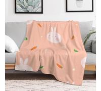 HuiMeiEr 3D Printed Rabbits,pink Ultra-Soft Micro Fleece Blanket Soft And Warm Digital Printed Blanket Flannel Throw Blanket for Kids/Adult 40"x50"