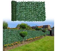 HUIMO Artificial Ivy Fence Screening 1 x 3m Artificial Hedge Roll & Plant Wall Panels Ivy Trellis Privacy Cover for Decorative Garden, Backyard, Balcony & Outdoor