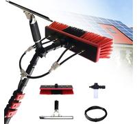 HUIMOZ Extendable window cleaning kit telescopic brush,Water Powered,Soap Dispenser,Cleaning Solar Panels,Window Cleaning Kit with Squeegee (One Color 12FT/3.6M)