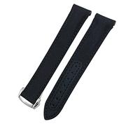 HUIMVNC 19/20/21mm Curved End Nylon Fabric Watchband Fit for Omega Seamaster 300 Aqua Terra 150 Watch Strap Times