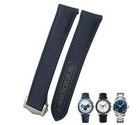 HUIMVNC 19mm 20mm 21mm Nylon Canvas Curved End Watchband Fit for Omega Seamaster 300 AT150 Speedmaster Longines Watch Strap Times