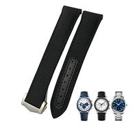 HUIMVNC 19mm 20mm 21mm Nylon Canvas Curved End Watchband Fit for Omega Seamaster 300 AT150 Speedmaster Longines Watch Strap Times