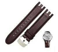 HUIMVNC Genuine Leather Watch Bracelet For Swatch YRS403 412 402G watch band 21mm watchband men curved end watches strap Times