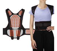 HUIMVNC Tourmaline Self-Heating Magnetic Therapy Waist Back Shoulder Posture Corrector Spine Lumbar Brace Back Support Belt Pain Relief (Color : 108PCS Magnets, Size : M) kxtmm