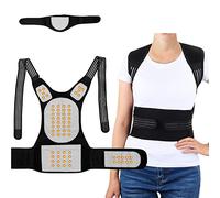HUIMVNC Tourmaline Self-Heating Magnetic Therapy Waist Back Shoulder Posture Corrector Spine Lumbar Brace Back Support Belt Pain Relief (Color : 108PCS Magnets, Size : M) kxtmm