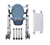 HUIMVNC Walker,Folding Bedside Commode Toilet Seat Chair, Rolling Walkers Height Adjustable with Shower Seat for Adult, Elderly kxtmm