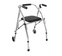 HUIMVNC Walker, Folding Walker Frame,Adjustable Lightweight Folding Rollator Walking Aid For Mobility Elderly Disability Sit To Stand kxtmm
