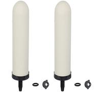 HUINING 2PCS 7-inch Replacement Ceramic Filter Candle with Activated Carbon for Countertop Gravity Water Filter System,Household Water Bucket