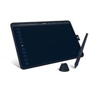 HUION HS611 Graphics Drawing Tablet Android Supported Pen Tablet Tilt Function Battery-Free Stylus 8192 Pen Pressure with 8 Multimedia Keys 10 Express Keys and Touch Strip(Starry Blue)