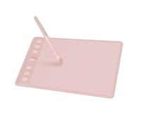 HUION Inspiroy 2 S Graphics tablets, 6.3 x 3.9 inch Portable Drawing tablet with 8192 Levels Battery-free Digital Pen, 6 Press Keys + Scroller, for Windows Mac Linux Android ChromeOS(Pink)