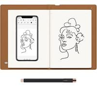 HUION Note X10 Digital Notebook 8192 Pressure Bluetooth 5.0 | Brown Cover, Passive Magnetic Pen, Cross iOS Windows Mac Linux, for Paper Note-Taking, Sketching And Meeting Records