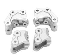 HUIOP 1/10 Tie Rod Fixed Code, Durable Aluminum Alloy, Rust Proof and Wear Resistant for RC Crawler Cars, Set of 4 (Silver)