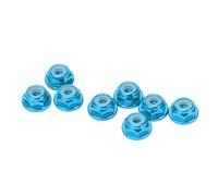 HUIOP 1/24 M2 Anti Loose Nut Lightweight Aluminium Alloy Self Locking Nuts for SCX24 RC Car (Blue)