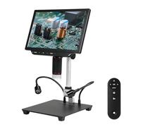 HUIOP 10.1 Inch Video Microscope Large IPS Screen Microscope Reflective with Camera 13MP 1X-8X 4K HD Video/Photo USB Microscope for Android/iOS for Soldering Parts Collection