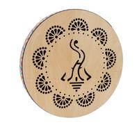 HUIOP 10 Inch Maple Wood Ocean Drum Musical Instrument Percussion, Retro Appearance Design with Vintage Floral Patterns, Suitable for All Skill Levels, Creates a Captivating Ambience