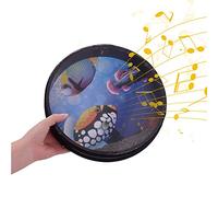 HUIOP 10-inch Solid Wooden Ocean Drum Sea Wave Drum Frame Drum Gentle Sea Wave Sound Musical Toy Black,ocean drum 10 inch