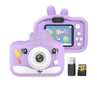 HUIOP 1080P Digital Camera Digital Video Camera for Dual Lens 2.0 Inch IPS Sn 8X Zoom Selfie Timer OTG Music Game Play Built-in Battery with 32GB TF Card USB Card Reader Neck