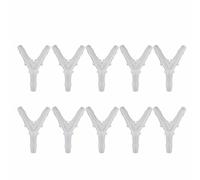 HUIOP 10PCS Plastic Water Pipe Joint,High Strength,Transparent,3-Way Connector,4.8mm,6.4mm,8mm,12mm,15. Outer Diameters, Aquariums,Fish Tanks,Air Pumps Hose Connector (4.8mm)