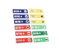 HUIOP 12pcs Plastic Prepared Microscope Slides, Professional Type for Easy Classification, Suitable for Science Labs, Material: Plastic (Mix Color)