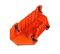 HUIOP 14-inch Mitre Box with Movable and Non- Jaw for Back Saw Slot Angles 45/22.5/90 Degrees Cuts Sawing and Clamping Box for Woodworking