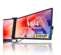 HUIOP 15.4 inches Laptop Expansion Screen Portable Monitor for Laptop FHD 1920 * 1080 IPS Dual-screen Monitor Foldable Design Plug-and-Play for 15.6-17.3 inch Laptop Support Windows, MacOS