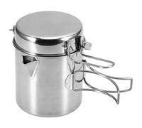 HUIOP 1L Stainless Steel Cooking Kettle Portable Outdoor Camping Backpacking Pot with Foldable Handle,stainless steel pot