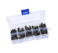 HUIOP 200PCs Tact Switch Kit, Industrial Accessory Hardware Parts for Voltage Stabilizer Ic with 10W Flick Interrupter Kits, Tactile Push Button Switch, Tact, Micro (2009cs)