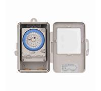HUIOP 24 Hours Timer IP53 Rating Programmable al Timer Box AC 100-240V 15 Minutes Interval 96 Times ON/OFF with Mounting Hole Dustproof Waterproof Cover