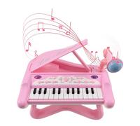 HUIOP 25 Key Electronic Keyboard Piano Mini Musical Instrument with 360 Degrees Rotatable Microphone Portable Music Piano Keyboard 15 Function Keys for Beginners Keyboards Piano